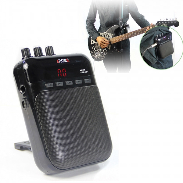 AROMA AG-3M Portable Charging Mini Guitar Amplifier Black