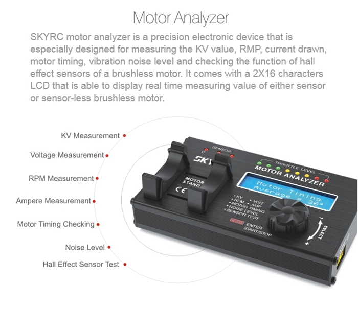  SKYRC Brushless Motor LCD Analyzer Motor Tester SK-500020
