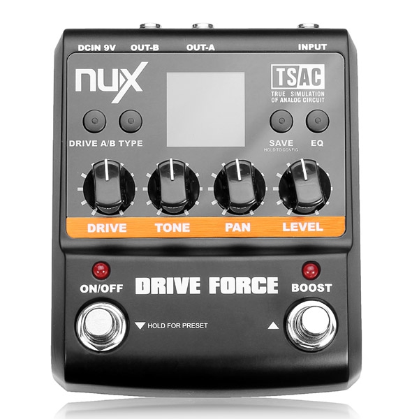 NUX Drive Force Modeling Stomp Simulator / 10 Models Color Screen