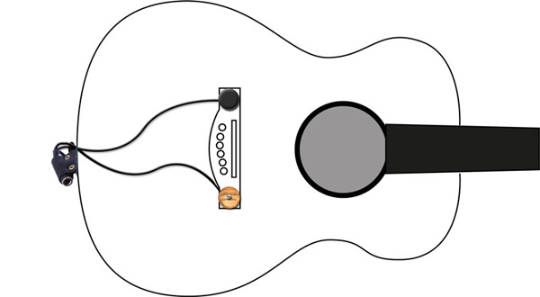 Pure Mini Acoustic Guitar Pickup for Guitar Violin Ukulele