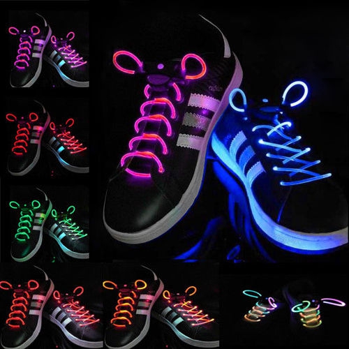 Cool 19 Color For Pick LED Flash Light Up Glow Shoelaces Party