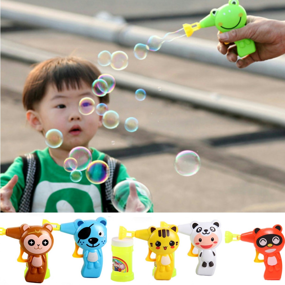 Kid Automatic Bubble Blaster Maker Blower Gun Toy With Different Patterns