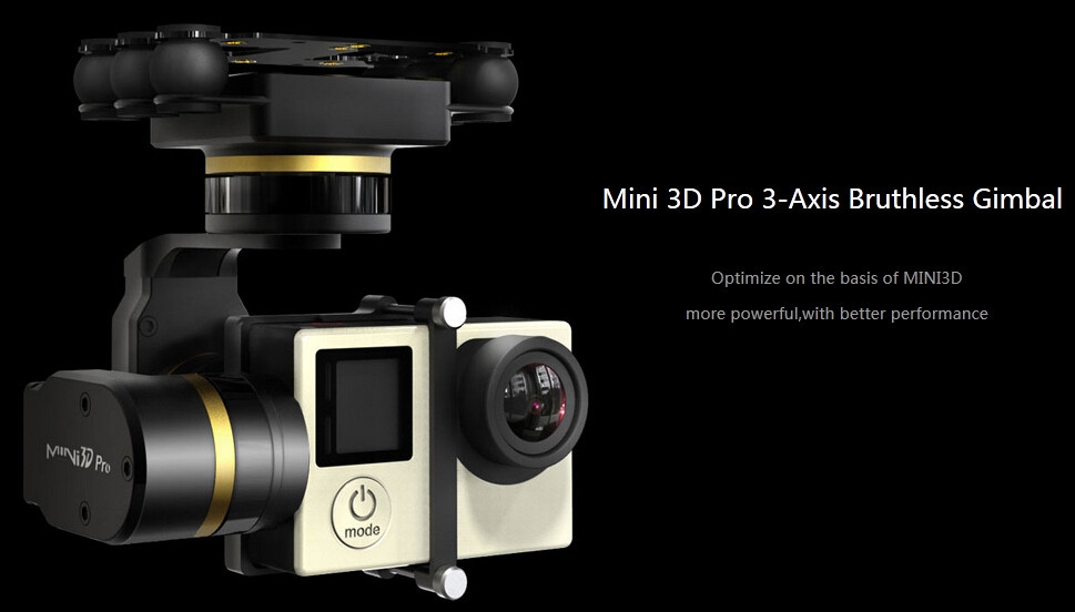 Feiyu Tech FY MiNi3D Pro 3 Axis 6 Damper Ball Brushless Gimbal For GoPro4 GoPro3+ GoPro3 Sport Camera