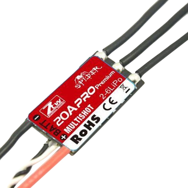 ZTW Spider PRO Premium 20A OPTO 2-6S ESC Electronic Speed Control For RC Multirotor