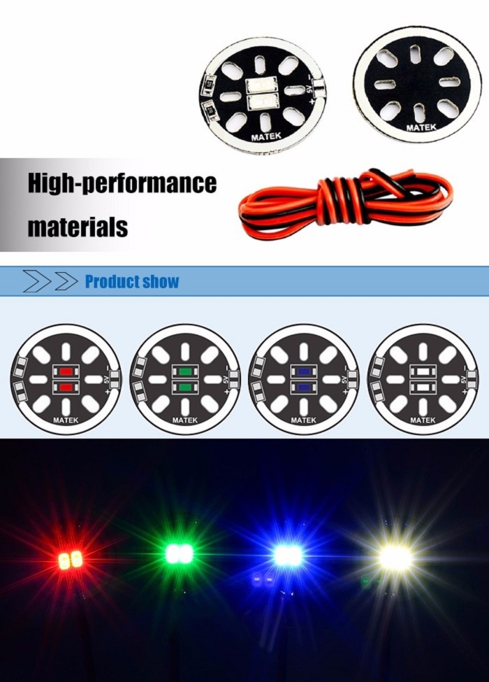 Matek LED Motor Mount Light - 2pcs / set