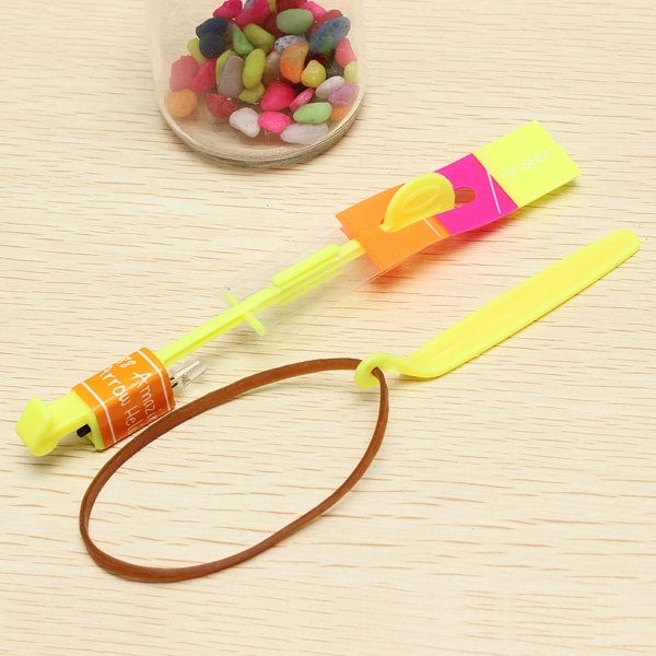 Amazing Toy LED Flash Rubber Band Helicopter Arrows for Kids