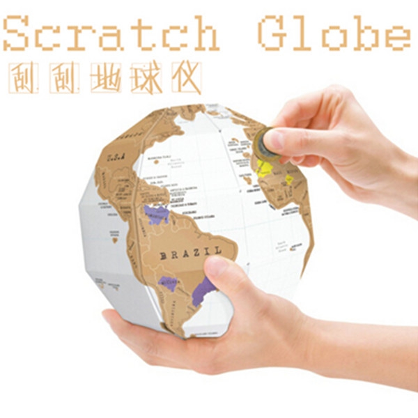3D Scratch Globe World Map Build Explore Scratch Assemble World Map