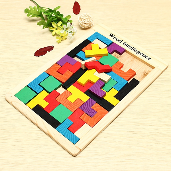 Colorful Wooden Brain Teaser Puzzle For Kids