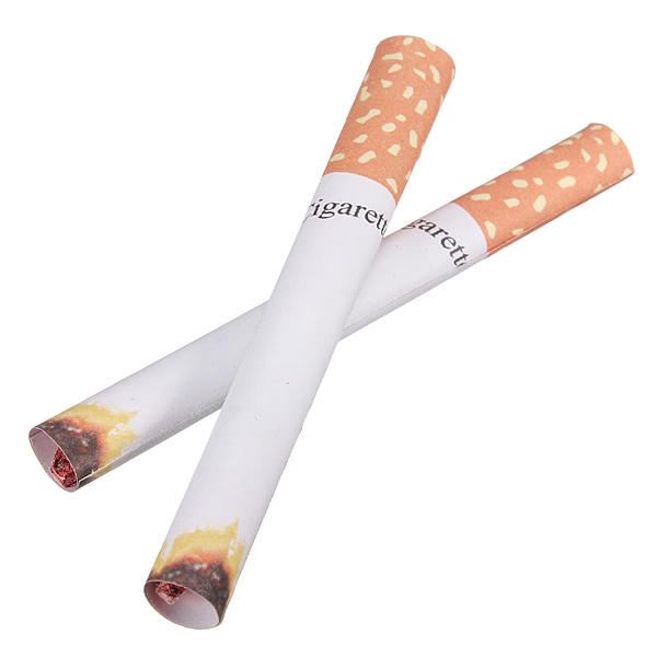 2PCS Funny Fake Cigarettes Fags Smoke Effect Lit End Joke Trick Toy