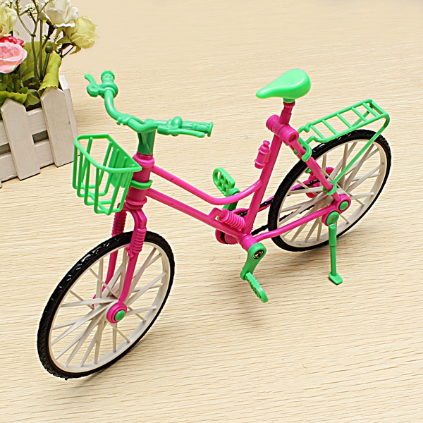 Miniature Detachable Bicycle Toy Fits Barbie Rotatable Wheels