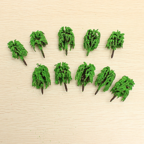 10PCS DIY Building Sand Table Model Material Scene Willow Tree 6cm