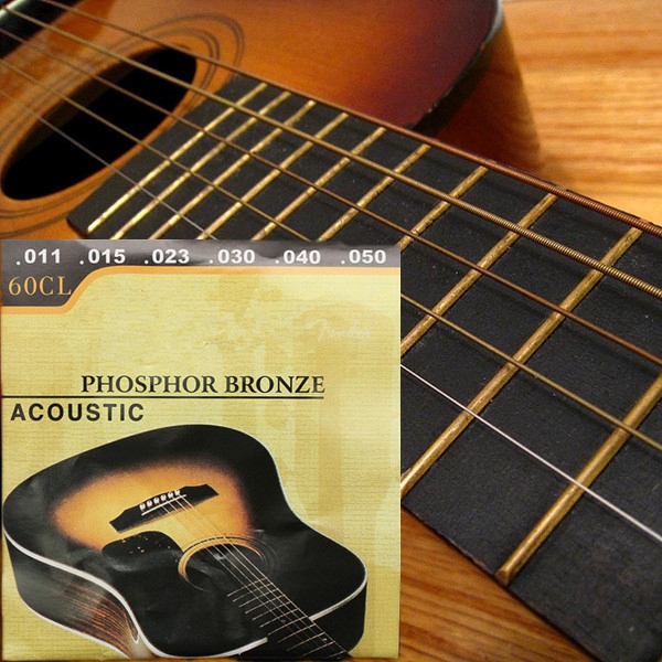 60CL (.011-.050) Phosphor Bronze Wound Steel Acoustic Guitar Strings