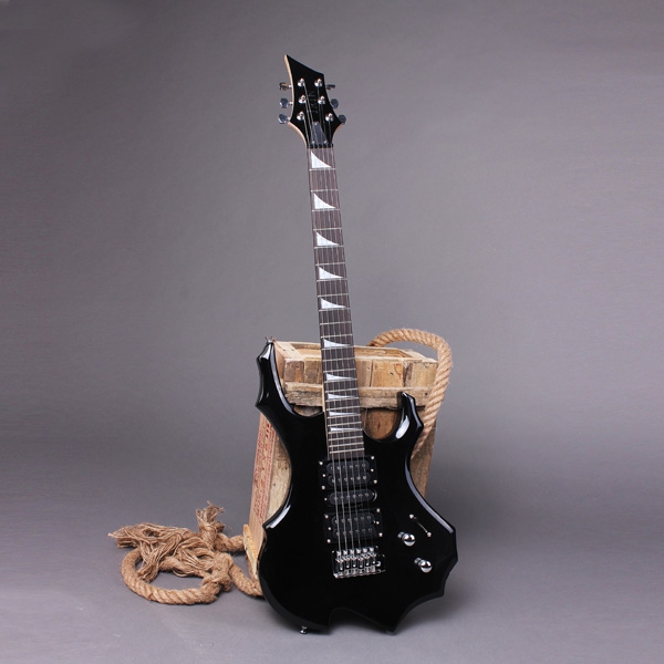 IRIN Flame Type Electric Guitar with Cable Strap Black