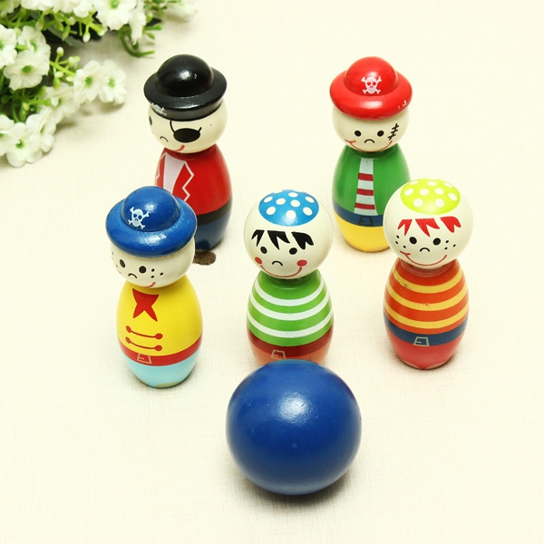Little Pirate Bowling Ball Wooden Toys Educational Toys