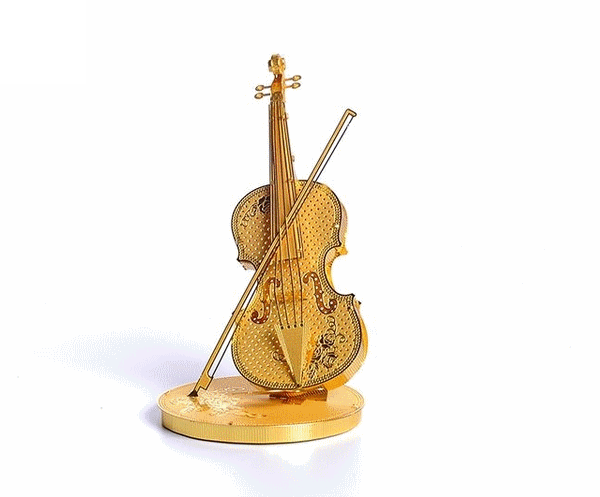 Piececool DIY Metal Solid Violin Simulation Assembly Toys Model 