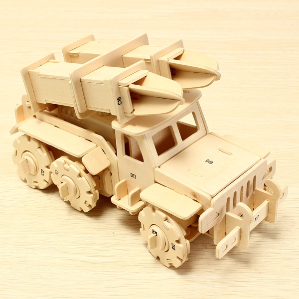 Missile Truck Flash&Thunder V410 3D DIY Wooden Assembling Puzzle