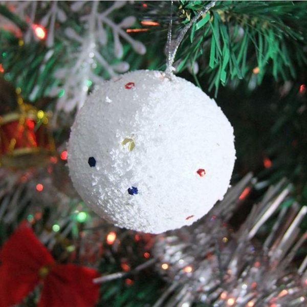 6PCS Christmas Tree Decoration 4CM Snowball Festive Supplies