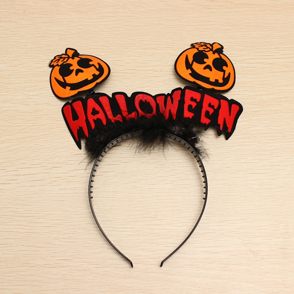 Pumpkin Head Hoop Hair Accessory Halloween Cartoon Pumpkin Accessory