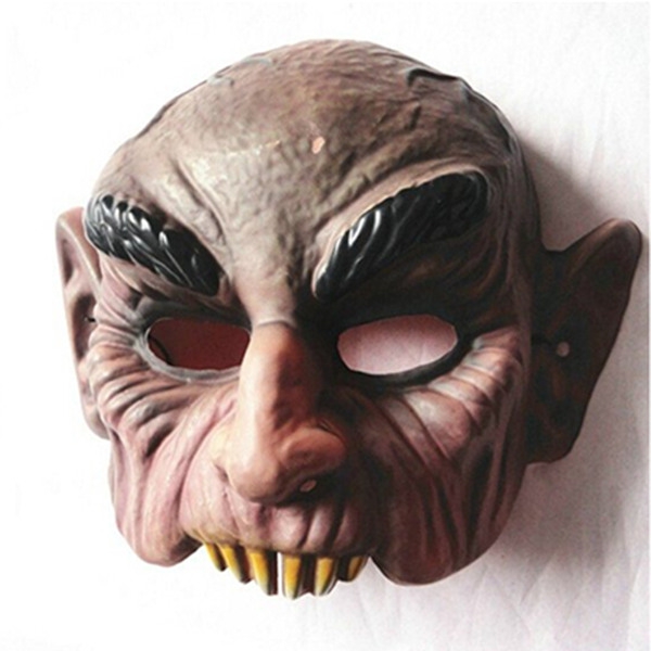 Halloween Party Props Burst Teeth Bald Demon Mask Horror Mask