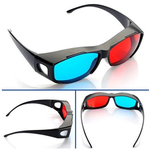 Red Blue 3D Glasses Frame For Dimensional Anaglyph Movie DVD Game