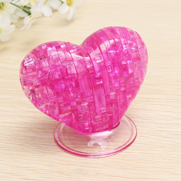 Educational Toys 3D Crystal Puzzle Heart Blocks Toys