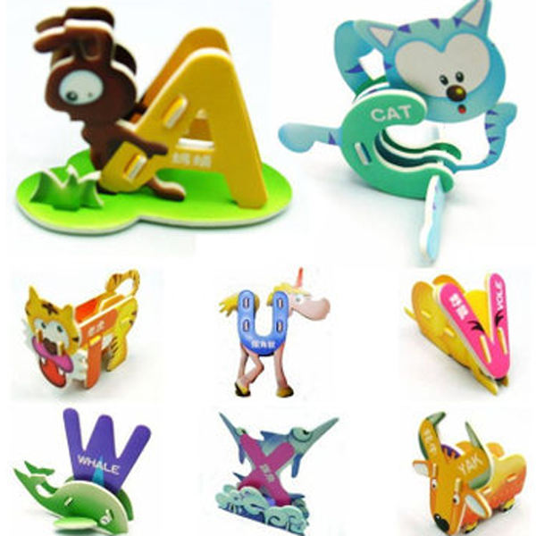 ABC Animal Letter 3D Puzzle Children Intelligence Toys Puzzle Gift