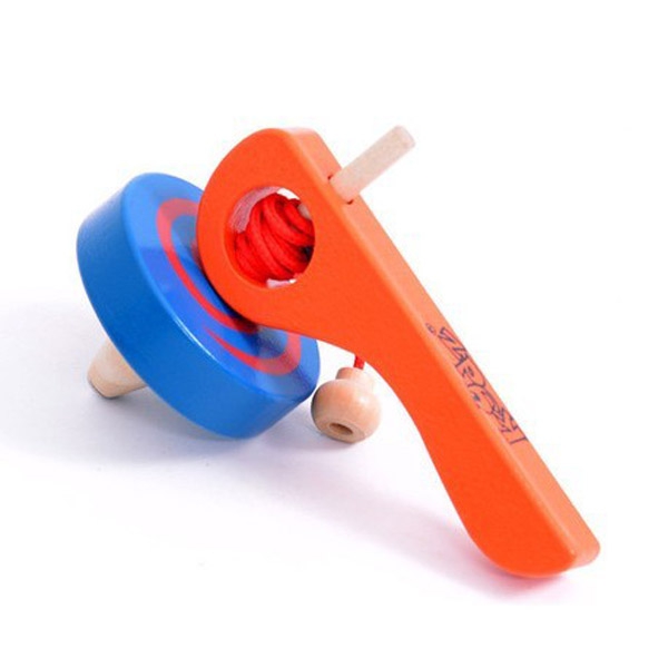Children Outdoor Toy Wooden Spining Top Toy Traditional Toy