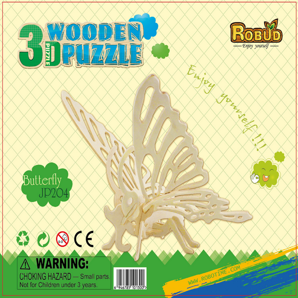 Butterfly 3D Wooden Puzzle Wood Craft Construction assembly Kit  