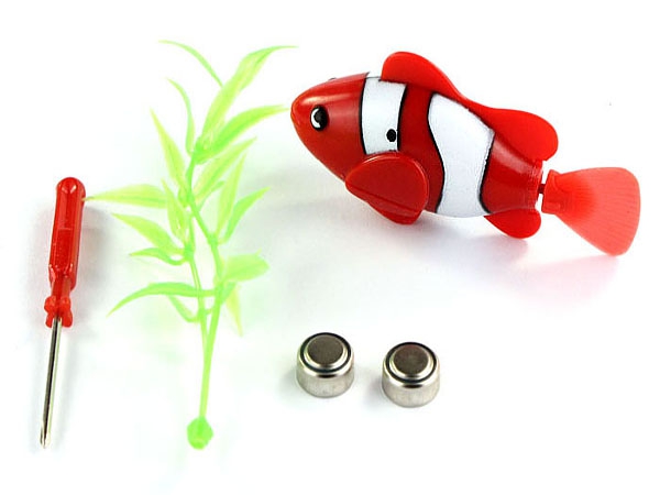 Electric Pet Fish Swimming Clownfish Toy With Screw 