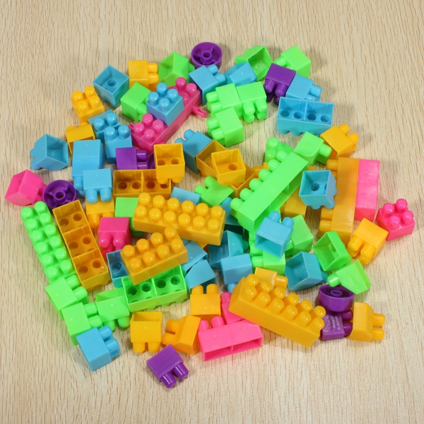 80pcs Plastic Animal Puzzle Building Blocks Children Educational Toy