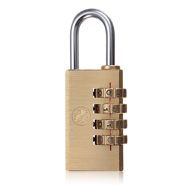 4 Digit BRASS Combination Lock Password Plus Padlock