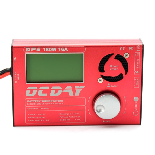  180W 16A 1-6S Multifunctional Lipo Battery Balance Charger - 45.85