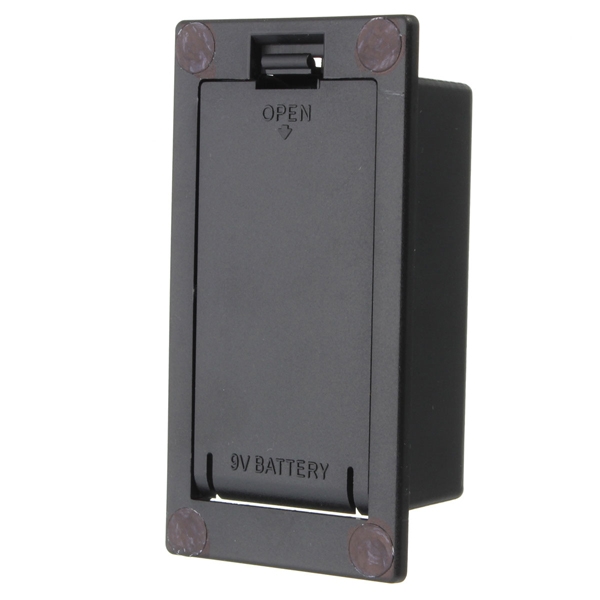 Flat Mount 9V Battery Case Box Cover Electric Guitar Bass Part Black