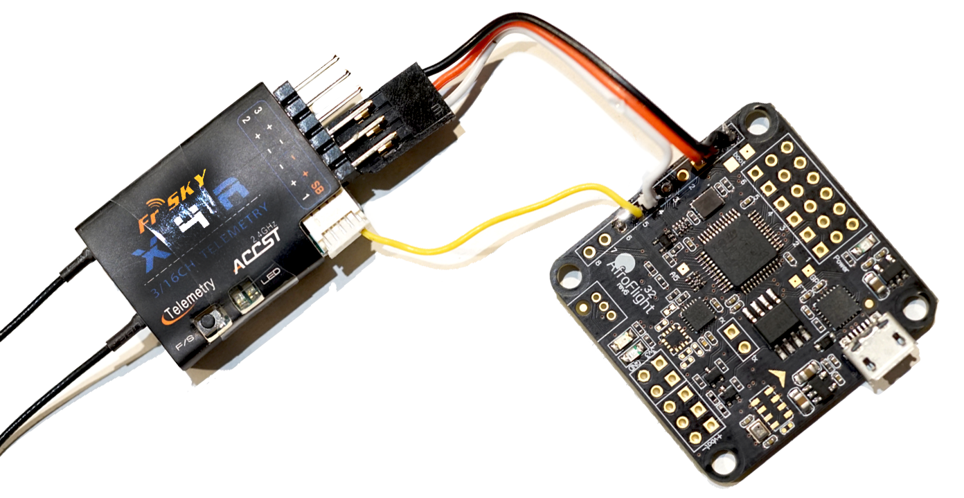 Taranis X4R SBus with SmartPort to a Naze32 Rev 6 