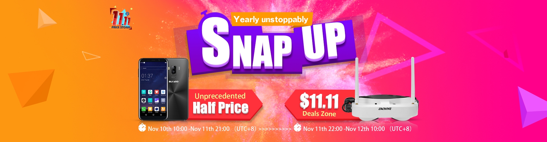 11.11 - 2017 - BangGood Snap Up Deals