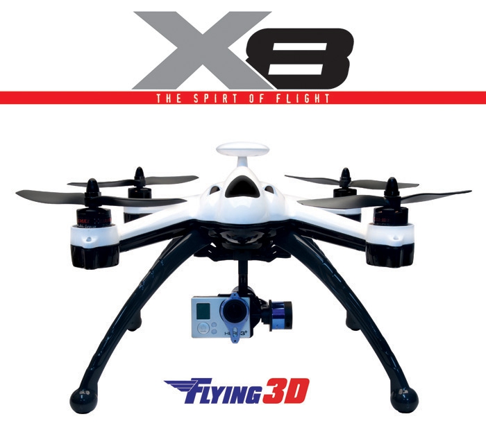 Flying 3D X8 6 Axis 2.4G 8CH GPS RC Quadcopter RTF