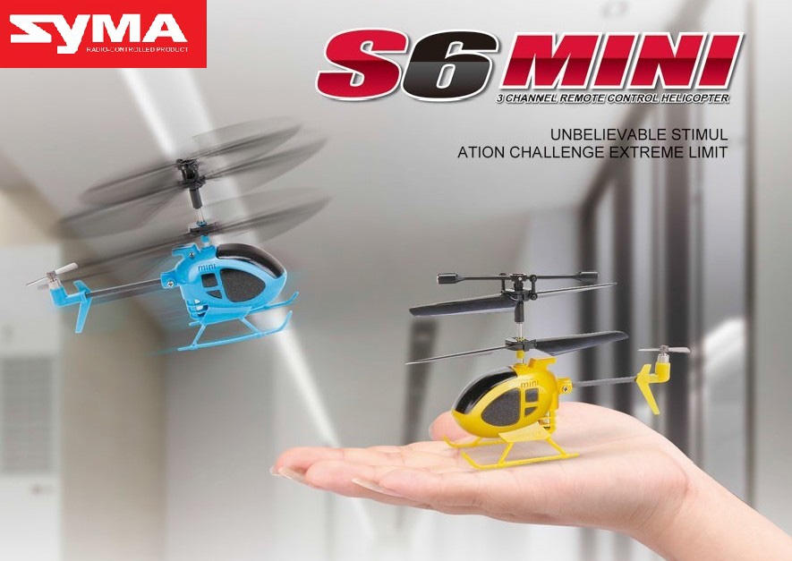 SYMA S6 3CH The World's Smallest RC Helicopter With Gyro RTF