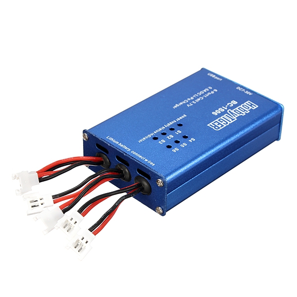 HobbyTiger 1S Lipo 6 Port Charger For Walkera Hubsan X4 Quadcopter