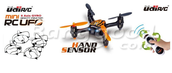 UDI U830 2.4G 4CH 4 Axis Hand Sensor Mini RC Quadcopter UFO RTF