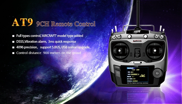 RadioLink AT9 2.4GHz 9CH Transmitter With R9D 9CH Receiver Mode 2