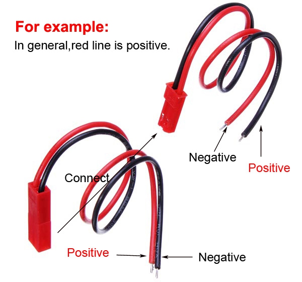 10 x JST Connector Plug With Connect Cable For RC BEC ESC Battery