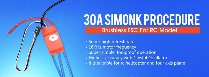 SimonK 30A 2-3S Brushless ESC With 5V 3A ESC For RC Model