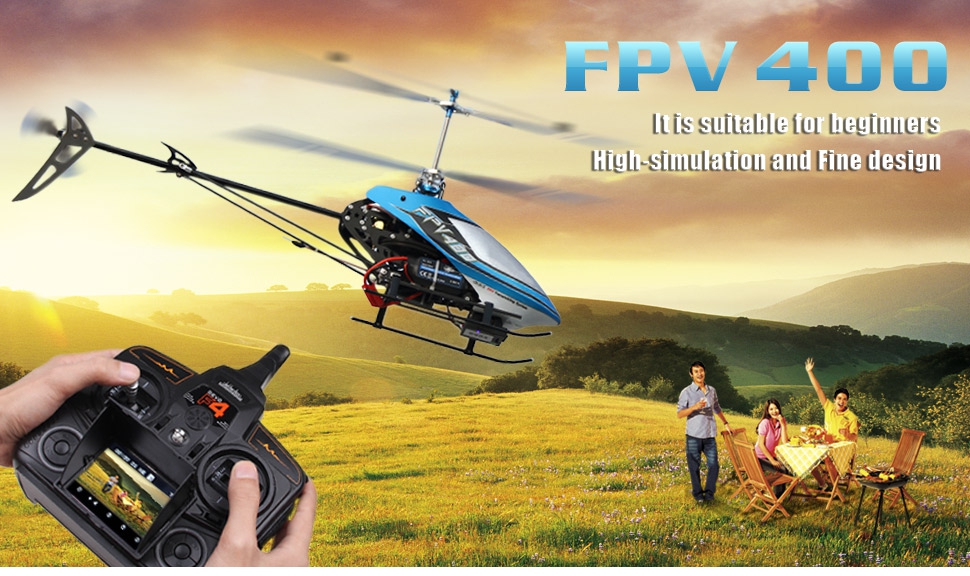 Walkera FPV 400 4CH 2.4Ghz RC Helicopter With Devo F4 Mode 2 RTF
