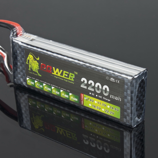 Lion Power 7.4V 2200mAh 25C LiPo Battery BT689 For MJX F45