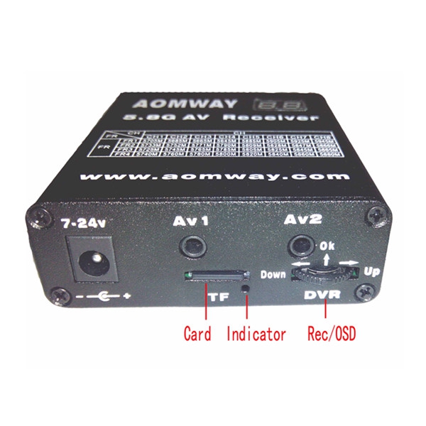 Aomway RX004 DVR 5.8G 32CH Video Receiver With Built In Video Recorder