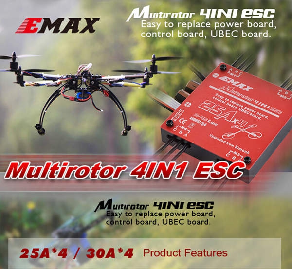 Emax Brushless 25A SimonK 4-in-1 Quadcopter ESC Built-in UBEC