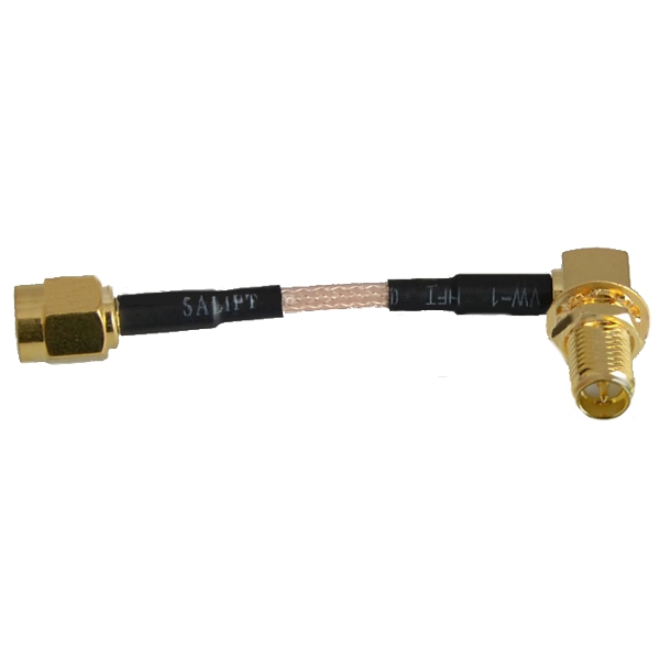 5cm RP-SMA Male to RP-SMA Female Right Angle Cable