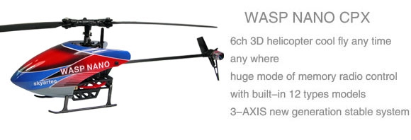 Skyartec WASP NANO CPx 3D Brushless RC Helicopter BNF with Color Box