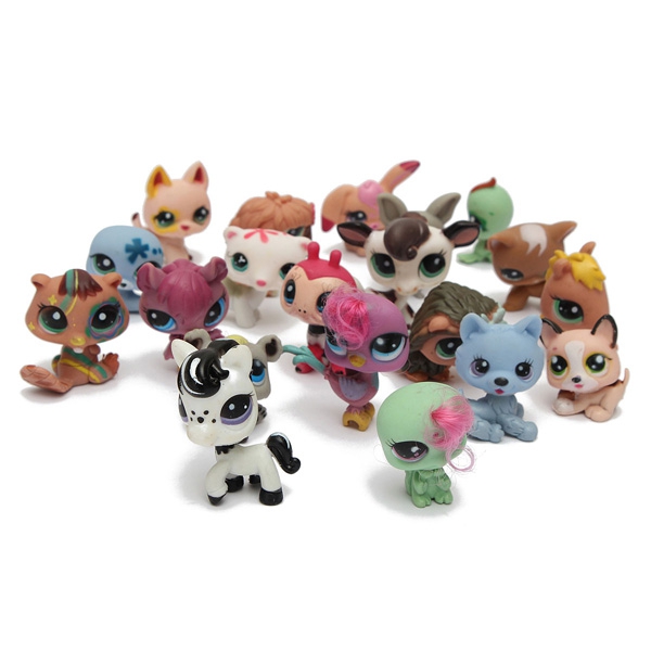 20PCS Littlest Pet Shop Cat Dog Animals Random Figures Kids Toy