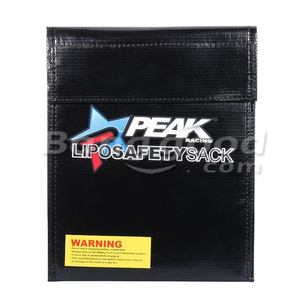 Lipo-Battery Increase Explosion-Proof Black Bag 18X23cm